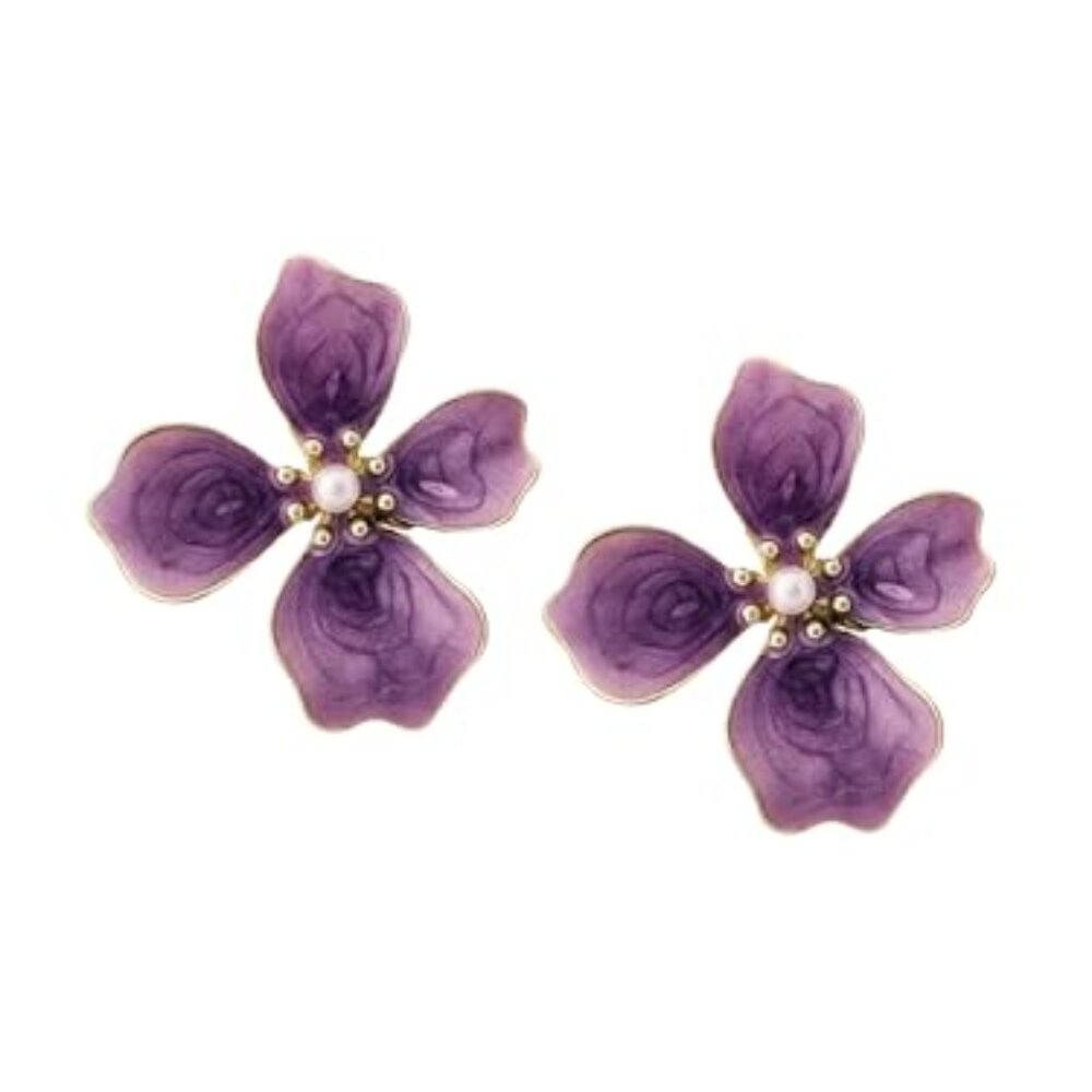 Elegant Pastel Flower Stud Earrings for Women